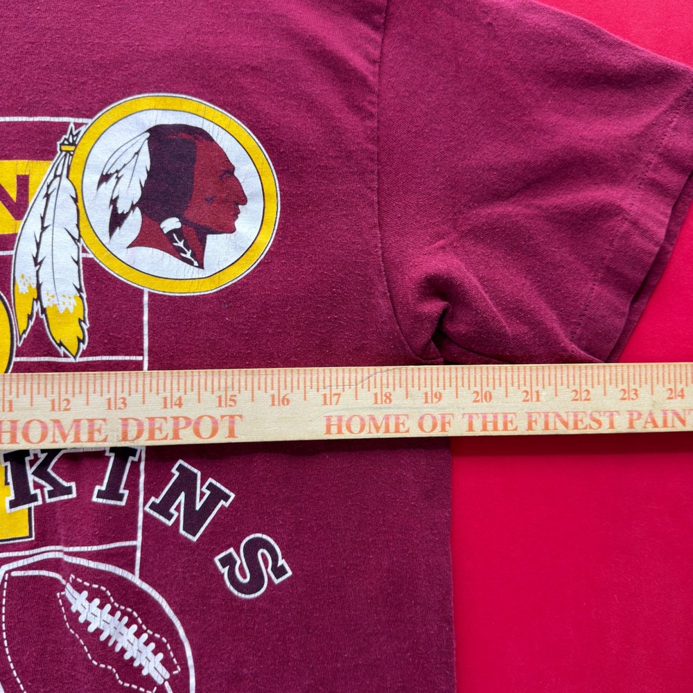 Vintage Hanes Washington Redskins T-Shirt Mens Large Burgundy Single Stitch USA - Picture 3 of 9